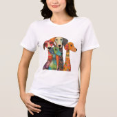 FurFriends – Adorable Dog & Rabbit Women’s Tee Tri-Blend Shirt (Voorkant)