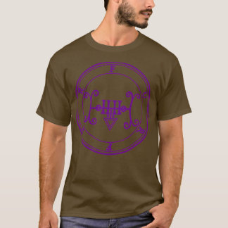 Furfur Sigil-onderricht over geheim Paars T-shirt