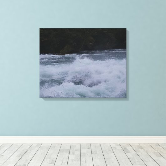 Furieuze Waters van de Niagara! Canvas Afdruk (Insitu (Houten vloer))