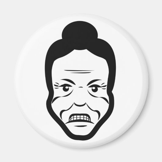 Furious Bun Granny – Fridge Magnet (Voorkant)