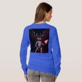 Furious Cupid: Red-Eyed Cherub met duivelse flair T-shirt (Achterkant volledig)