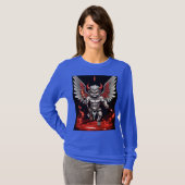 Furious Cupid: Red-Eyed Cherub met duivelse flair T-shirt (Voorkant volledig)
