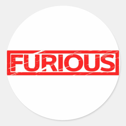 Furious Stamp Ronde Sticker (Voorkant)
