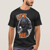 Furious werewolf with glowing eyes and sharp fangs t-shirt (Voorkant)