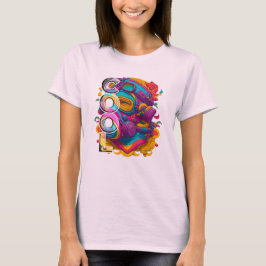 FURISTISCHE FIGUUR MET GASMASKER. T-SHIRT