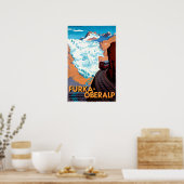 FURKA-OBERALP Narrow Mountain Pass Zwitserland Poster (Keuken)