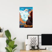 FURKA-OBERALP Narrow Mountain Pass Zwitserland Poster (Thuiskantoor)