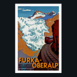 Furka-Oberalp Poster<br><div class="desc">Zwitserse reisposter die de cog Furka-Oberalp promoot.</div>