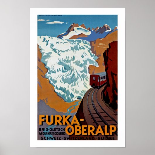 Furka-Oberalp Zwitserland Poster (Voorkant)