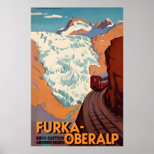 Furka Oberalp Zwitserland Smalle Bergpas Poster