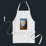 Furka-Oberalp Zwitserland Standaard Schort<br><div class="desc">Vintage-poster dat het alpentoerisme in Zwitserland via cogper bevordert.</div>