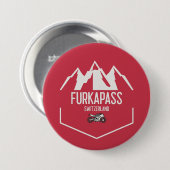 Furka Pass Zwitserland Ronde Button 7,6 Cm (Voorkant /achterkant)