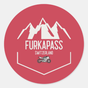 Furka Pass Zwitserland Ronde Sticker
