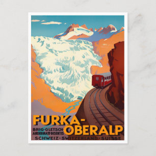 Furka Pass Zwitserland vintage Briefkaart