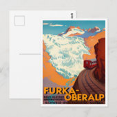 Furka Pass Zwitserland vintage Briefkaart (Voorkant / Achterkant)