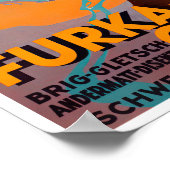 Furka Pass Zwitserland vintage Poster (Hoek)