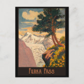 Furka Pass, Zwitserse Alpen Briefkaart (Voorkant)