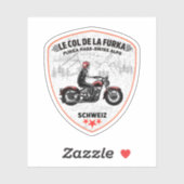 furka pass - zwitserse bergpas - reis motobik sticker (Vel)