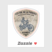 furka pass - zwitserse bergpas - reis motobik sticker (Vel)