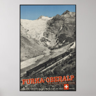 Furka Vintage Travel Poster en Retro Prints