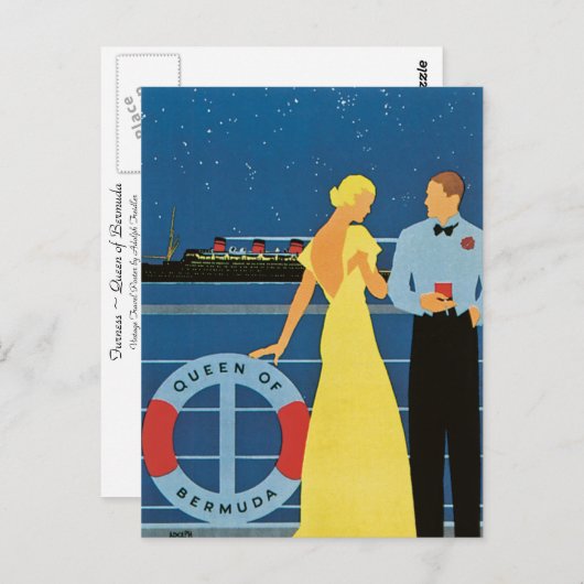 Furness ~ Queen of Bermuda Briefkaart (Voorkant / Achterkant)