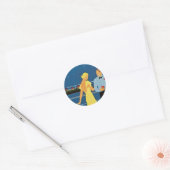 Furness ~ Queen of Bermuda Ronde Sticker (Envelop)