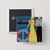 Furness ~ Queen of Bermuda Vierkante Button 5,1 Cm (Voorkant /achterkant)