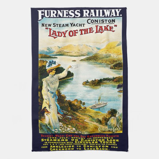 Furness Railway ~ Lady of the Lake Theedoek (Verticaal)