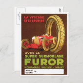 Furor-banden ~  autoband AD Briefkaart (Voorkant / Achterkant)