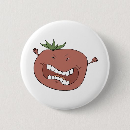 Furous tomato ronde button 5,7 cm (Voorkant)
