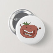 Furous tomato ronde button 5,7 cm (Voorkant /achterkant)