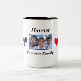 Furrever familie gepersonaliseerde mok