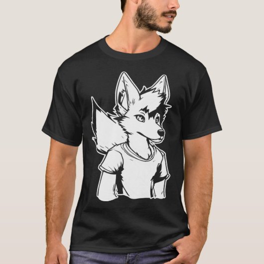 Furries Fursona  Cosplay Furry Fandom T-shirt (Voorkant)