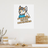 Furries geven huggies Funny Furry Fandom Fursuit G Poster (Keuken)