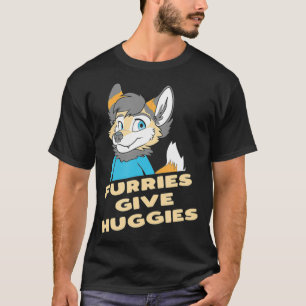 Furries geven huggies Furry Hug Funny Cute OwO Fu T-shirt