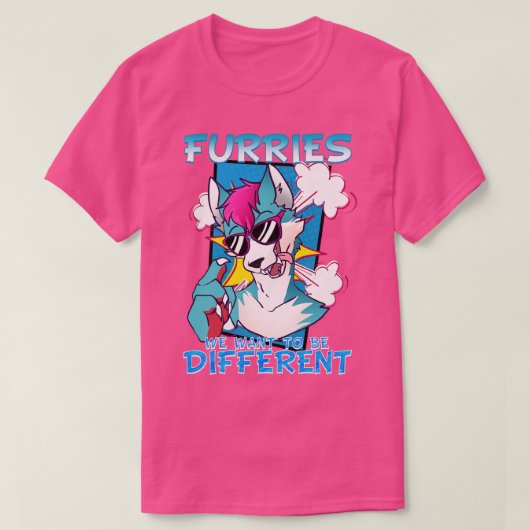 Furries we willen anders zijn I Furries Fandom 5 T-shirt (Design voorkant)