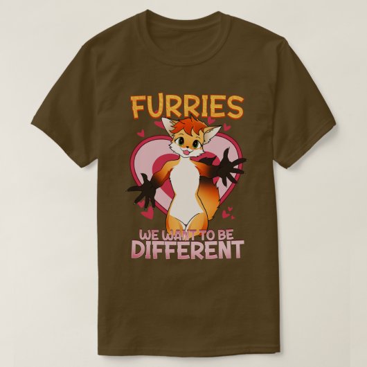 Furries we willen anders zijn I Furries Fandom 7 T-shirt (Design voorkant)