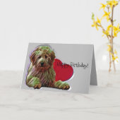 Furry Abriot Goldendole Digital Love Heart Kaart (Gele Bloem)