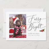Furry and Bright Pet Photo Kerstfeestay Kaart (Voorkant)