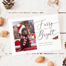 Furry and Bright Pet Photo Kerstfeestay Kaart