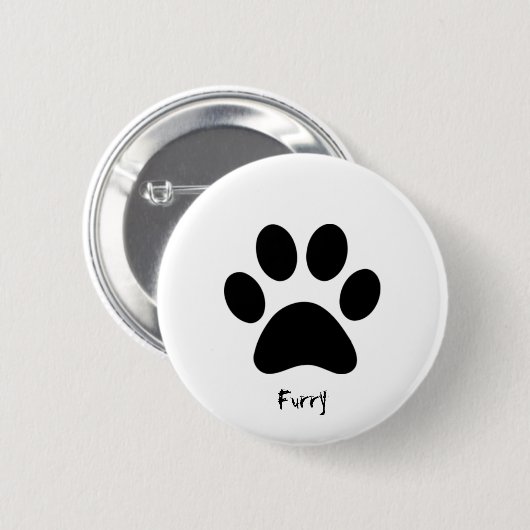 Furry badge ronde button 5,7 cm (Voorkant /achterkant)
