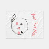 Furry Ball of Kitten Love Fleece Deken (Voorkant (Horizontaal))