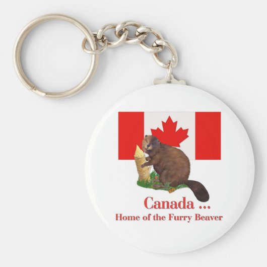 Furry Beaver Sleutelhanger (Voorkant)