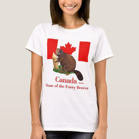 Furry Beaver T-shirt (Voorkant)