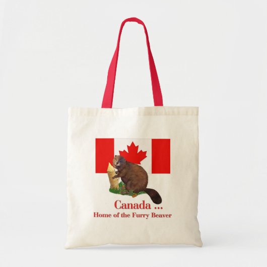 Furry Beaver Tote Bag (Voorkant)