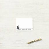 Furry Black Cat Personaliseer notities Post-it® Notes (Op bureau)