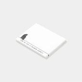 Furry Black Cat Personaliseer notities Post-it® Notes (Schuin)
