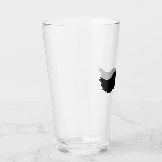 Furry Black Mustache Glas (Rechts)