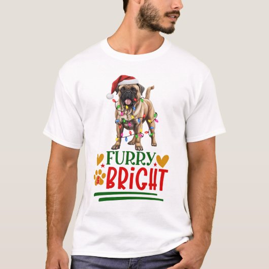 Furry & Bright Bullmastiff T-shirt (Voorkant)