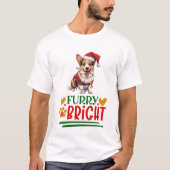 Furry & Bright Cardigan Welsh Corgi T-shirt (Voorkant)